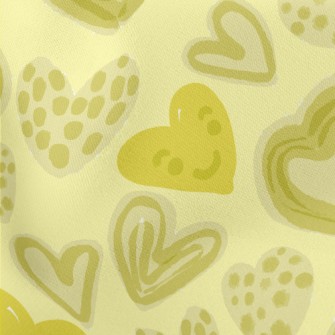 Smiley Face, Love Lightweight Cotton Poplin