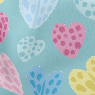 Irregular Dotted Love Heart Lightweight Cotton Poplin