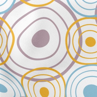 Psychedelic Circles Lightweight Cotton Poplin
