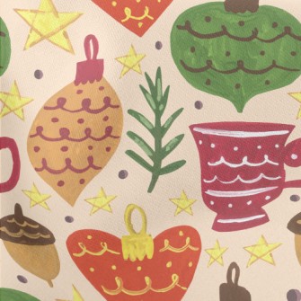 Christmas Tree Decorations Lightweight Cotton Poplin