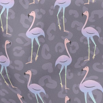 Fashion Leopard Print Flamingo Lightweight Cotton Poplin