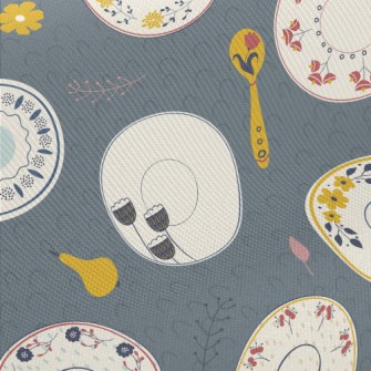 Fine Ceramic Tableware Midweight Cotton Poplin