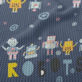 Little Helper Robot Birdseye Piqué