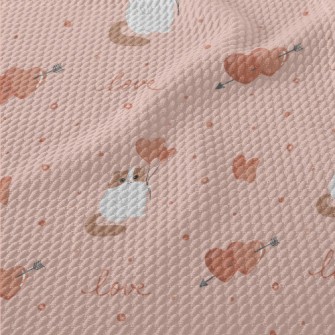 Heart Cat With Arrows Birdseye Piqué