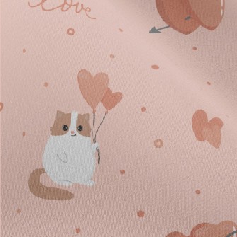 Heart Cat With Arrows Chiffon