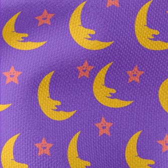 Smiling Crescent Moon Waterproof Canvas