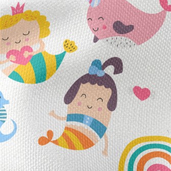 Mermaid Princess Seahorse Waterproof Canvas
