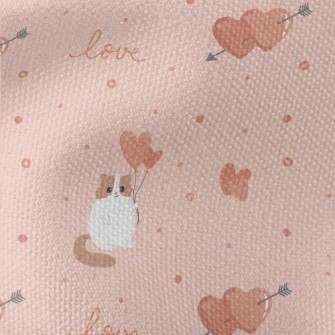 Heart Cat With Arrows Waterproof Canvas