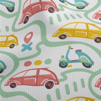 Roads For Cars And Motorcycles Athletic Mesh Flat Back