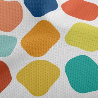 Colorful Upside Down Cubes Athletic Mesh Flat Back