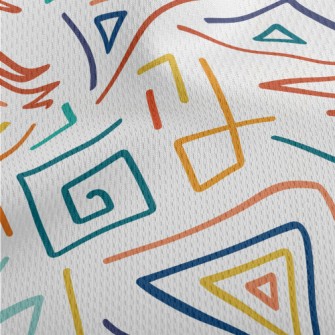 Triangle Line Chart Athletic Mesh Flat Back