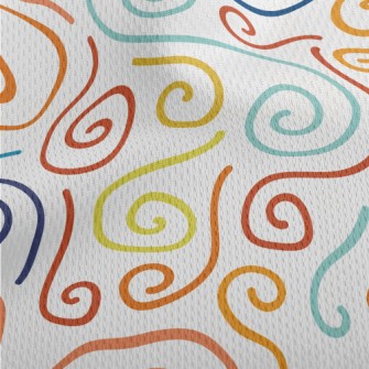 Curved Lines Athletic Mesh Flat Back