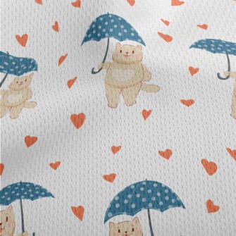 Love Umbrella Cat Athletic Mesh Flat Back