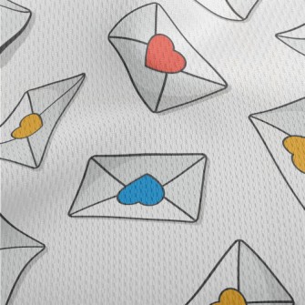 Love Sticker Envelope Athletic Mesh Flat Back