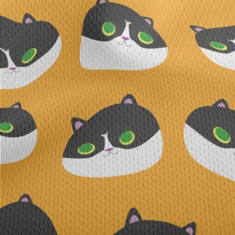 Super Cute Big-eyed Kitten Athletic Mesh Flat Back