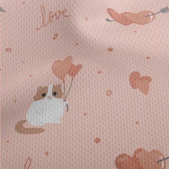 Heart Cat With Arrows Athletic Mesh Flat Back