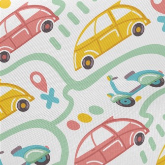 Roads For Cars And Motorcycles Twill