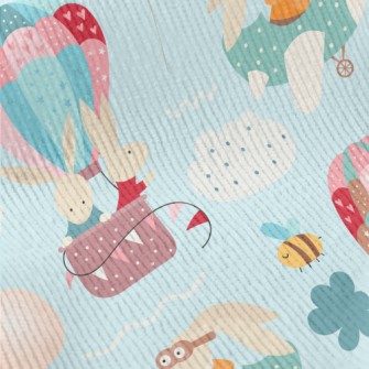 Rabbit Hot Air Balloon Standard Corduroy
