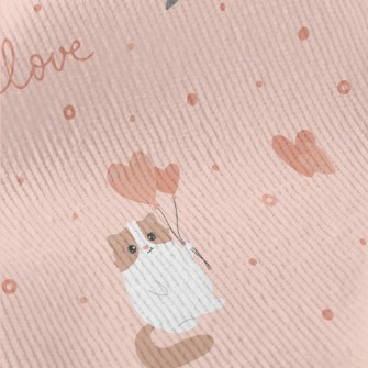 Heart Cat With Arrows Standard Corduroy