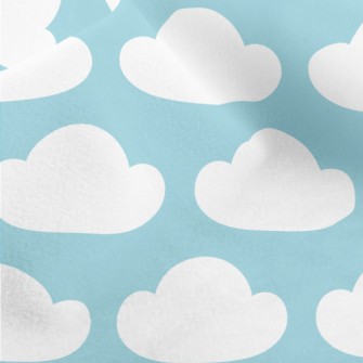 Clear Sky With White Clouds Micro Fleece