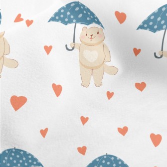 Love Umbrella Cat Micro Fleece