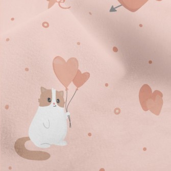 Heart Cat With Arrows Micro Fleece