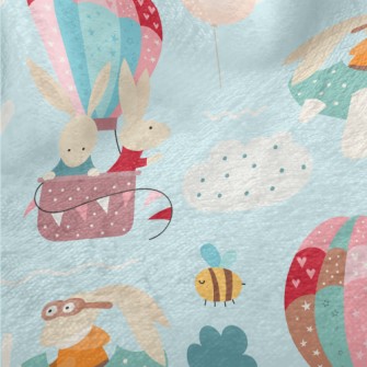 Rabbit Hot Air Balloon Minky