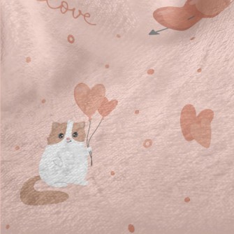 Heart Cat With Arrows Minky