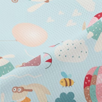 Rabbit Hot Air Balloon Piqué