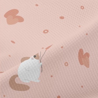 Heart Cat With Arrows Piqué