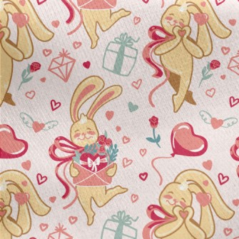 Love Shy Rabbit Jersey Backed Fleece