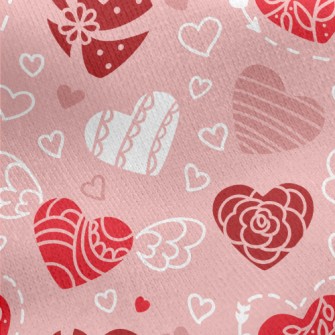 Lace Heart Jersey Backed Fleece
