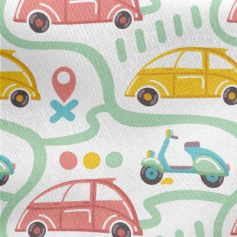 Roads For Cars And Motorcycles Jersey Backed Fleece