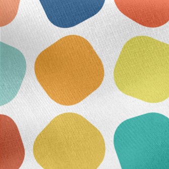 Colorful Upside Down Cubes Jersey Backed Fleece