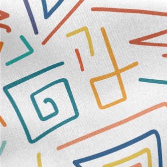 Triangle Line Chart Jersey Backed Fleece