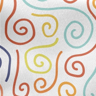 Curved Lines Jersey Backed Fleece