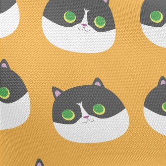 Super Cute Big-eyed Kitten Pongee