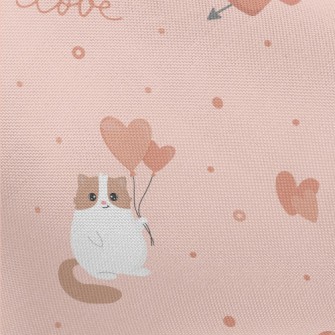 Heart Cat With Arrows Pongee