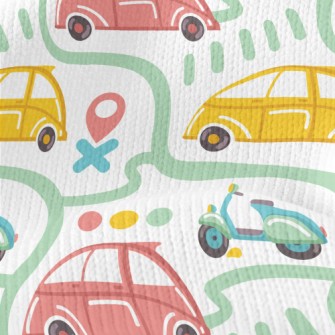 Roads For Cars And Motorcycles Stretch Jersey