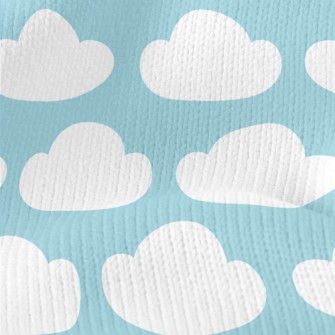Clear Sky With White Clouds Stretch Jersey