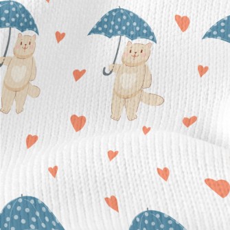 Love Umbrella Cat Stretch Jersey