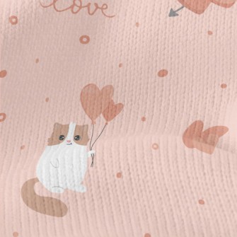 Heart Cat With Arrows Stretch Jersey