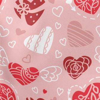 Lace Heart Lightweight Cotton Poplin