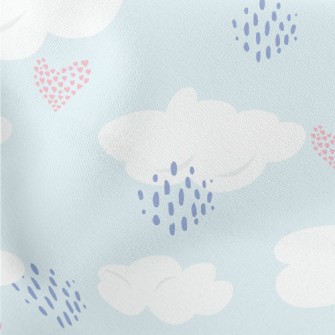 Little Love White Clouds Lightweight Cotton Poplin