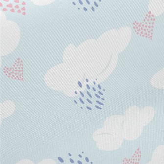 Little Love White Clouds Midweight Cotton Poplin