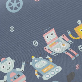 Little Helper Robot Midweight Cotton Poplin