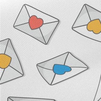 Love Sticker Envelope Midweight Cotton Poplin