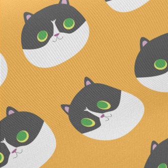 Super Cute Big-eyed Kitten Midweight Cotton Poplin