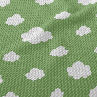 Full Of Small White Clouds Birdseye Piqué