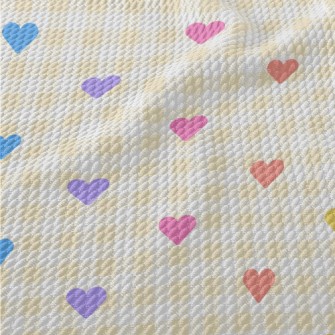 Simple And Small Love Grid Birdseye Piqué
